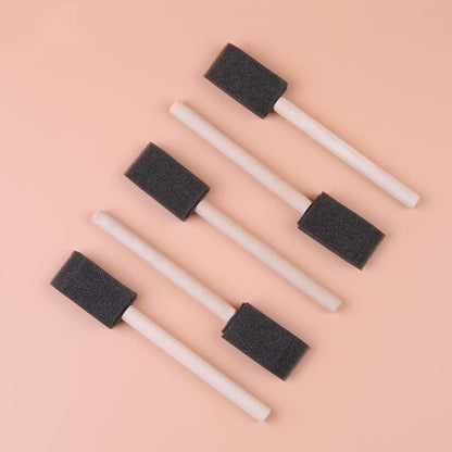 Artlicious Foam Brush Set - Pack of 50 Disposable, 1-inch Sponge Paint Brushes for Acrylic Painting, Staining, Varnishes & DIY Craft Projects - Art Supplies - size: 1 Inch - 50 Pack