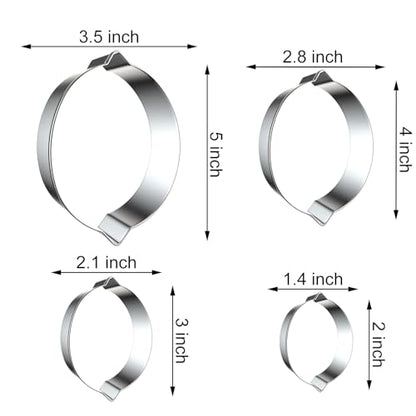 Lemon Cookie Cutter Set - 4 Piece, Stainless Steel, Fruit Themed