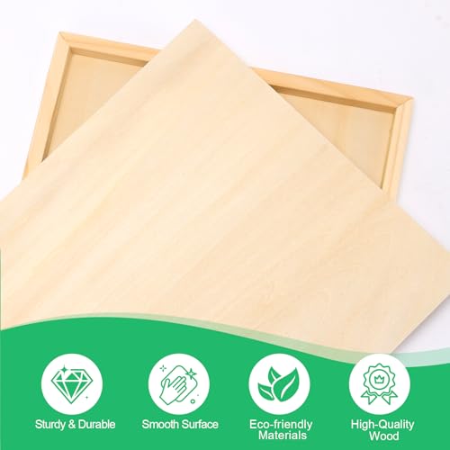 ESRICH 4x4 Inch Wood Panels, 9 Pack Square Craft Wood Canvas Boards, Blank Unfinished Wooden Art Board for DIY Art Creations Such as Painting, Acrylic Pouring, Resin, Burning, Collage, etc. - size: 4IN-9Pack