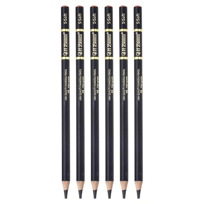 PATIKIL 6Pcs Drawing Pencils for Sketching, Extra Soft Refill Sketch Pencils for Drawing, Graphite Art Pencil Set Professional Resistant Lead for Painting Shading Artist Office Supplies - size: Extra Soft