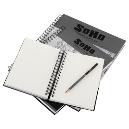 SoHo 110 GSM Sketch Paper Pad Spiral 9x12 100-Sheets - 12 Pack - size: 9x12 - Pack of 12