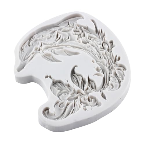 Dolphin Silicone Resin Casting Molds Dolphin Flower Polymer Clay Mold for DIY Crafts Epoxy Resin Casting Air Dry Polymer Clay Plaster Jewelry Making - color: Style K