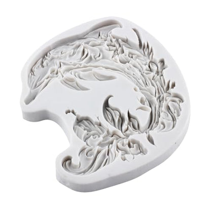 Dolphin Silicone Resin Casting Molds Dolphin Flower Polymer Clay Mold for DIY Crafts Epoxy Resin Casting Air Dry Polymer Clay Plaster Jewelry Making - color: Style K