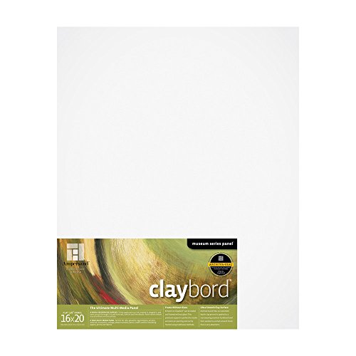 Ampersand Museum Series Claybord Panels for Paint and Ink, 1/8 Inch Depth, 16X20 Inch (CBS16) - color: 1/8 Inch Depth, size: 16X20