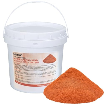 Natural Casting Sand Ultra-Fine（400Mesh） - Reusable Molding Clay for Detailed Metal Jewelry Casting, Suitable for replicas of Metals Such as Gold, Silver, Copper, and Reusable molding Clay (6 lb) - size: 6LB