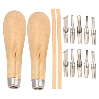 FLEXMAN 2 Set 5 in 1 Linoleum Cutter Tools, Multifunctional Rubber Block Stamp Carving Block Stamp Making Tool Kit for Printmaking Printing Stamp Soft Rubber Crafts