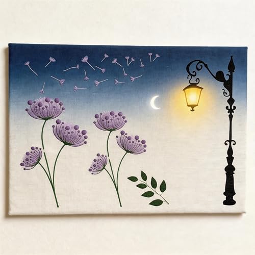TIAMECH A4 Reusable Lover Street Light Stencil for Painting | Dandelion Layering Template, DIY Wall Art, Wood Furniture, Scrapbook & Crafts (8.3x11.7inch) - style: Lover Street Light