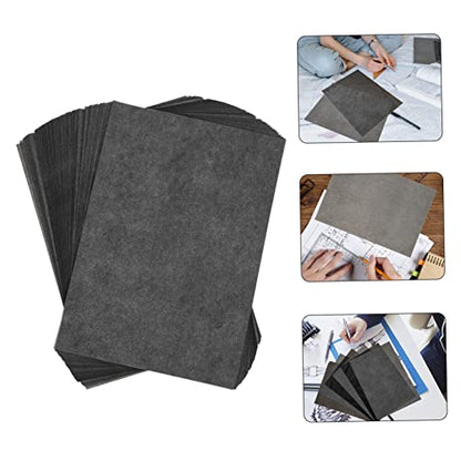 HOMSFOU A4 Graphite Carbon Transfer Tracing Paper 100 Sheets for Artists and Students Portable Drawing and Copy Paper for Sketching and Craft Projects