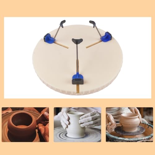 Pottery Machine Turntable Clamp, Portable Pottery Centering Tool, Adjustable Ceramic Art Repair Tool, Ceramic Pottery Trimming Turntable Tools Sculpting Clamp Repair Tools Mixizap