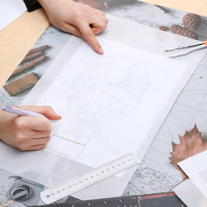 Tracing Paper Roll 12in x 25yd, White Trace Paper Pattern Paper Translucent Tracing Paper for Sewing, Drawing, Sketching, Gift Wrapping | Smooth, tear-resistant paper; clear tracing for sewing, sketching, drafting, and gift wrapping - size: 12in x 25yd