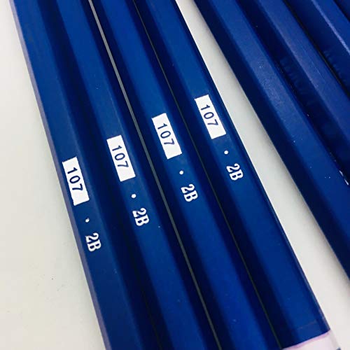 XDT#2B Drawing Pencils 24 Piece Set, Pro Art Graphite Sketching&Shading Supplies, Ideal For Kid Beginner Student Adults Artist - color: 2B 27 Pc Set