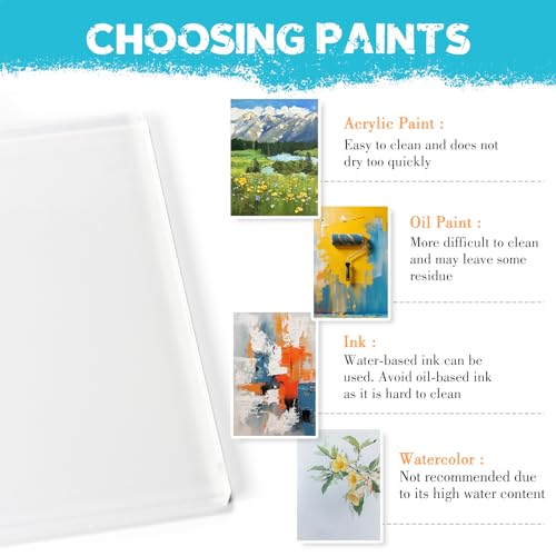Vollence 12" X 12" Gel Printing Plate for Art Press – Reusable Square Art Plate for Monoprinting and Craft Use - size: 12" x 12"
