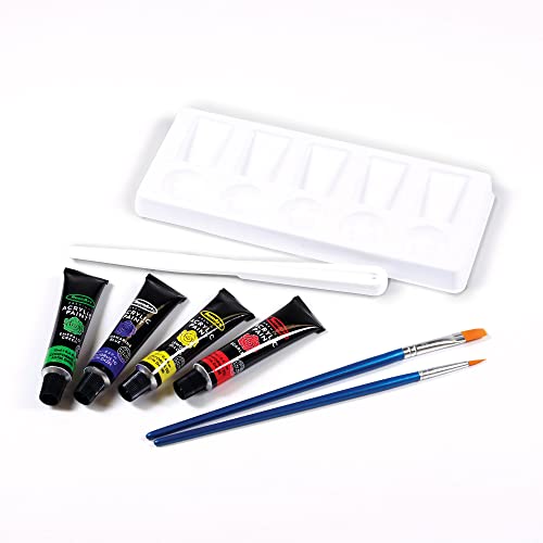 RoseArt Premium 36ct Acrylic Paint Set in Wooden Case -Complete Acrylic Artist Set for Canvas, Wood, Ceramic and Fabrics – Painting Supplies for Casual and Professional Artists, 9.6ml (84403)