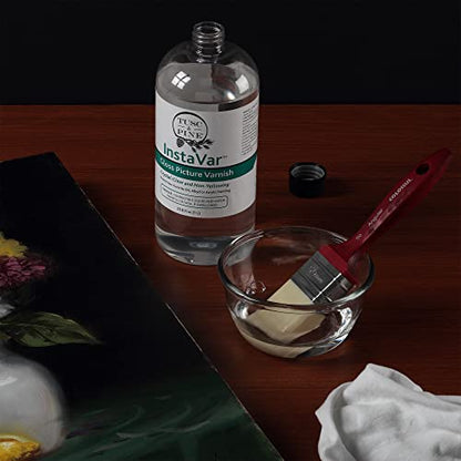 Tusc & Pine InstaVar™ Gloss Picture Varnish - Archival Quality Varnish for Oil, Alkyd, and Acrylic Artists - 33.8oz Bottle - size: 33.8oz