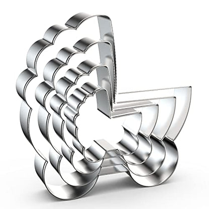Baby Carriage Cookie Cutter Set Large - 5 Inch, 4 Inch, 3 Inch, 2inch - 4 Piece - Stainless Steel - color: Baby Carriage