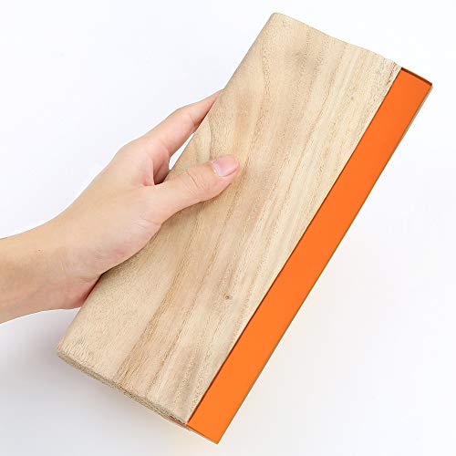 Caydo 3 Pieces 3 Sizes Screen Printing Squeegee, 75 Durometer Wooden Ink Scraper for Screen Printing Fabric, 5.9 Inch, 9.4 Inch and 13.7 Inch - size: 3Sizes