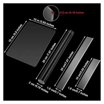 4Pcs/Set Acrylic Clay Roller Shape Polymer Clays Cutters Carbon Steel Blades for Shaping Modelling Sculpting Ceramic Tools