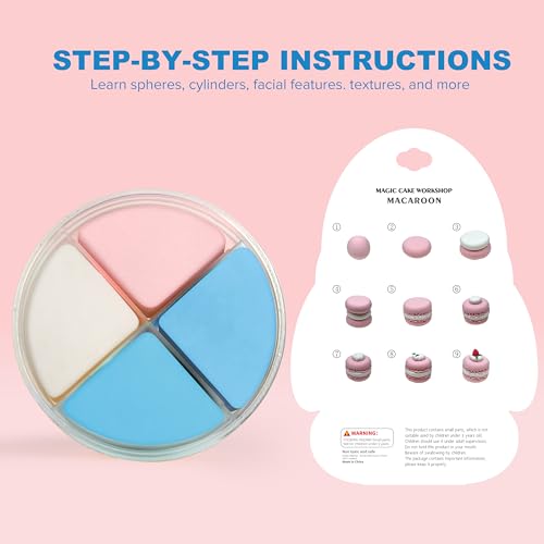 Aestd-ST Air Dry Clay Kit - Cake Themed, Modeling Clay for Kids, Dessert DIY Magic Clay with Tools and Tutorials, 12 Boxes Molding Clay, Soft & Non-Sticky, Arts and Crafts Gifts for Kids - color: Cake Theme