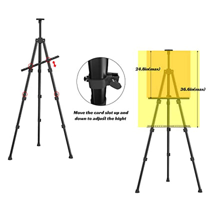 Easels for Painting Canvas, Aredy 66" Art Easel for Drawing, Portable Painting Easel Stand, Metal Table Top Easel (4 Pack) - style: 4 Pack