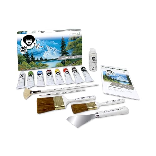 Jerry's Artarama Exclusive Set of 6 Bob Ross Oil Painting Set with Easel, 8oz Lavender Brush Cleaner, Acrylic Palette, Brushes, Canvases, and Cleaning Bucket and Screen - color: Lavender Brush Cleaner, size: 8oz Brush Cleaner