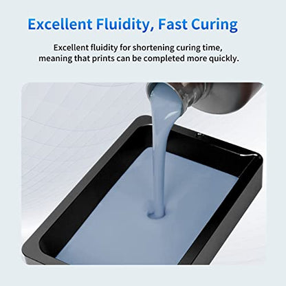 ANYCUBIC 3D Printer Resin Bundle, 405nm SLA UV-Curing Resin with High Precision and Quick Curing & Excellent Fluidity for LCD 3D Printing (4Packs*1kg Grey, 4kg in Total) - color: Grey, size: 4kg