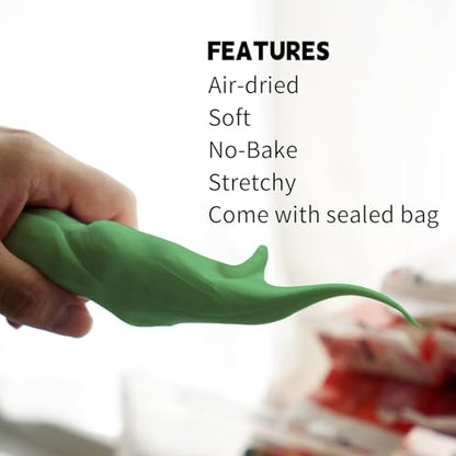 Lightweight Clay - Air Dry Clay, Ultra Light & Soft, Safe & Non-Toxic, Moldable & Flexible, DIY Modeling Clay for Anime Figures, Sculpting, Molding, Creative Art Crafts - color: Light Green