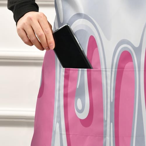 35-inch adult aprons adjustable with 2 pockets Waterproof painting apron For men and women Asthetic Art Colorful