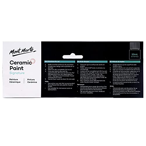 Mont Marte Ceramic Liquid Paint 6pce x 20ml - size: 0.7 Fl Oz (Pack of 6)