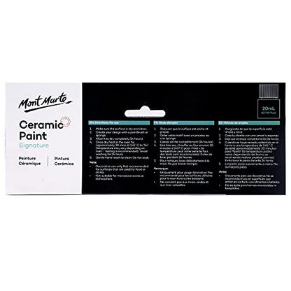 Mont Marte Ceramic Liquid Paint 6pce x 20ml - size: 0.7 Fl Oz (Pack of 6)