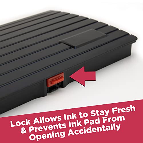 Large Premium Red Ink Stamp Pad - 5" by 7" - Quality Felt Pad - color: Red, size: 5" x 7"