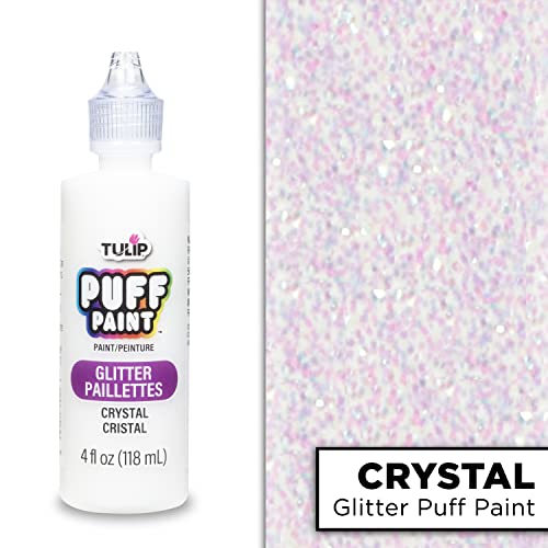TULIP Dimensional Fabric Paint 4oz, Glitter Crystal Sparkle (41904) - color: GLITTER CRYSTAL, size: 4 Fl Oz (Pack of 1)
