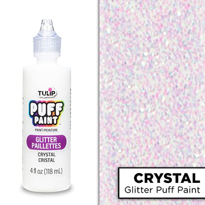 TULIP Dimensional Fabric Paint 4oz, Glitter Crystal Sparkle (41904) - color: GLITTER CRYSTAL, size: 4 Fl Oz (Pack of 1)