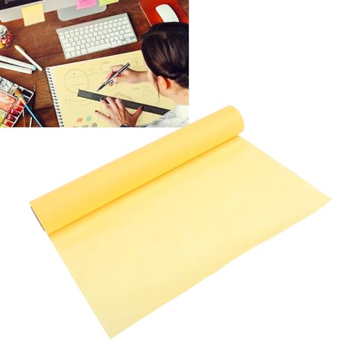 Omabeta Tracing Paper Roll, Translucent Yellow Soft Thin, 12 Inches Width for Drawing Sewing Sketching Gift Wrapping Designers Artists Craft Enthusiasts Origin (23meter) - size: 23meter
