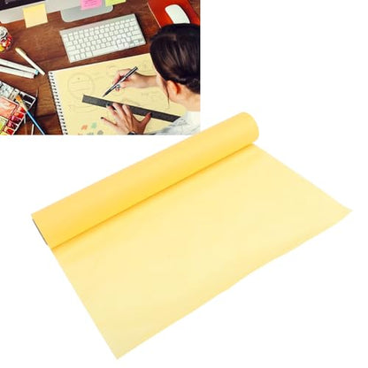 Omabeta Tracing Paper Roll, Translucent Yellow Soft Thin, 12 Inches Width for Drawing Sewing Sketching Gift Wrapping Designers Artists Craft Enthusiasts Origin (23meter) - size: 23meter