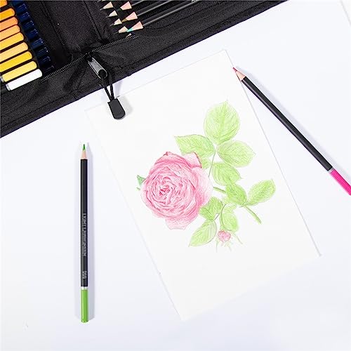 TEDILUVI Water-Soluble Oil-Based Professional Art Brushes Sketching Coloured Pencils Painting Set Complete