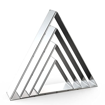 Equilateral Triangle Cookie Cutter Set Large - 5 Inch, 4 Inch, 3 Inch, 2 Inch - Geometric Frame Plaque Cookie Cutters Shapes Molds - Stainless Steel - color: Triangle