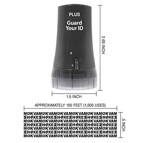 Guard Your ID Advanced Security Roller 2.0 for Identity Theft Prevention Stamping Black - color: Black, size: Regular