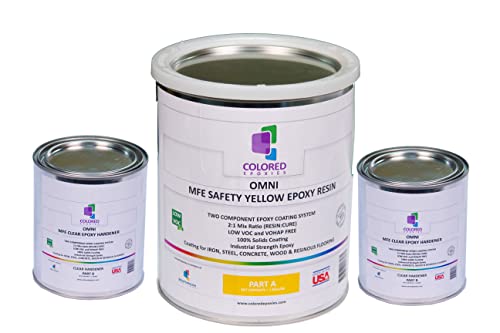 Colored Epoxies Safety Yellow Epoxy Resin for Bar Tops, Table Tops, Wood, Concrete, Epoxy Art & Crafts 1.5 Gallon - color: Safety Yellow, style: 1.5 Gallon