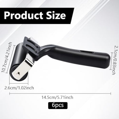 WEBEEDY 6 Pcs Black Rubber Brayer Rollers, 4.2 Inch Ink Roller Brayer Rollers for Crafting Inking Gluing Printmaking Stamping Wallpaper Scrapbooks Christmas DIY Art Craft Projects Home Decor