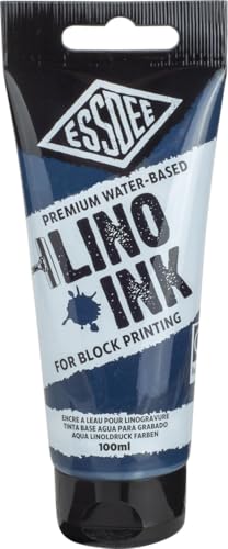 ESSDEE Block Printing Ink, Prussian Blue, 100ml - color: Prussian Blue