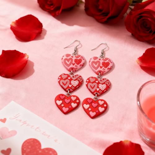 CHGCRAFT 16 Pcs Valentine's Day Set Polymer Clay Texture Sheet Love and Heart Silicone Clay Texture Mat for Polymer Clays Making Earrings Jewelry DIY Crafts 5.5 × 5.5 Inch