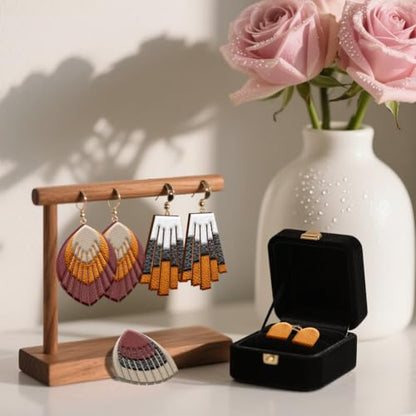 ORIGACH 28 Pcs Tassel Polymer Clay Cutters Set Boho Earring Clay Cutter DIY Craft Supplies for Earring and Jewelry Making - style: Tassel Earring