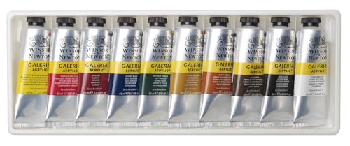Winsor & Newton Galeria Acrylic Paint, 10 x 60ml (2--oz) Tube Paint Set - size: 2 Fl Oz (Pack of 10), style: 10 x 60ml (2-oz)