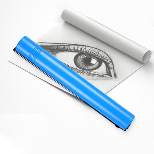 Fancyes Poster Storage Tube Round Storage Case 20"-37" Extendable with Adjustable Strap for Paper Rolls Drawings Documents, Blue - color: Blue