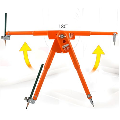 Professional Woodworking Compass Pencil Marking Compass Circle Maker Scriber Compass for Geometry (Large) - style: Large