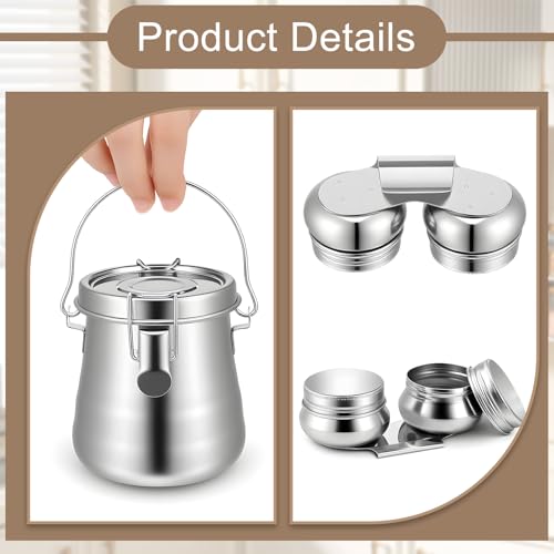2 Pcs Stainless Steel Paint Brush Cleaner, Paint Brush Washer | Portable Brushes Cleaner with Double Dipper Container Cup, Painting Brushes Holder