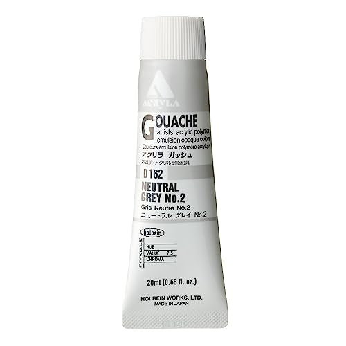 Holbein Acryla Gouache 20ml Neutral Grey No.2