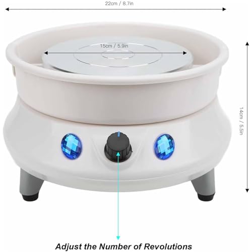 Electric Pottery Wheel with Foot Pedal, Perfect for Beginners & DIY Clay Art, Forward/Reverse Function, Ideal Ceramic Machine