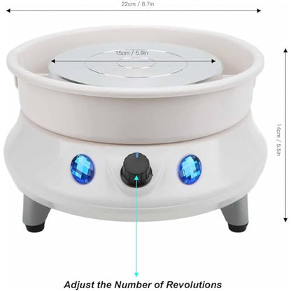 Electric Pottery Wheel with Foot Pedal, Perfect for Beginners & DIY Clay Art, Forward/Reverse Function, Ideal Ceramic Machine