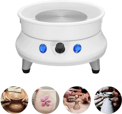 Electric Pottery Wheel with Foot Pedal, Perfect for Beginners & DIY Clay Art, Forward/Reverse Function, Ideal Ceramic Machine